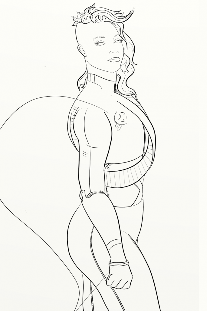 Line Sketch of Beyonce