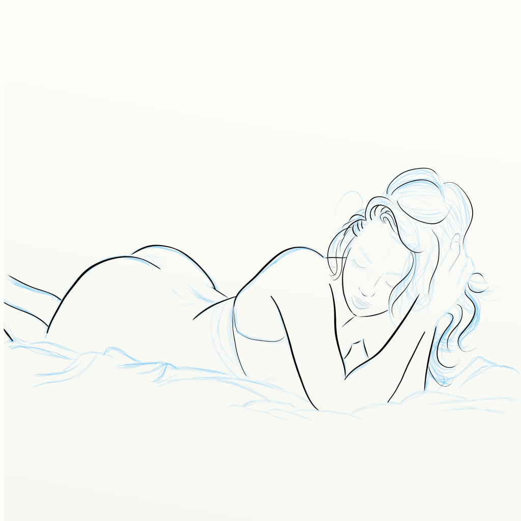 line sketch of madison skye