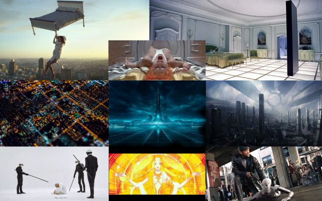 mood board from various sci-fi movies and ikea